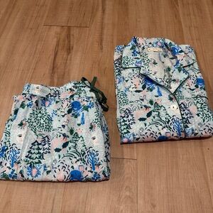 Winter Toile Roller Rabbit loungewear Set